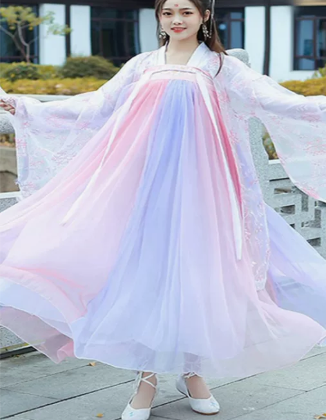 春樱汉服仙女古装樱花中国风超仙学生即将绝