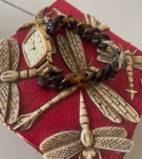 浪琴石英手表女表,日本中古品,橙色如图实拍...