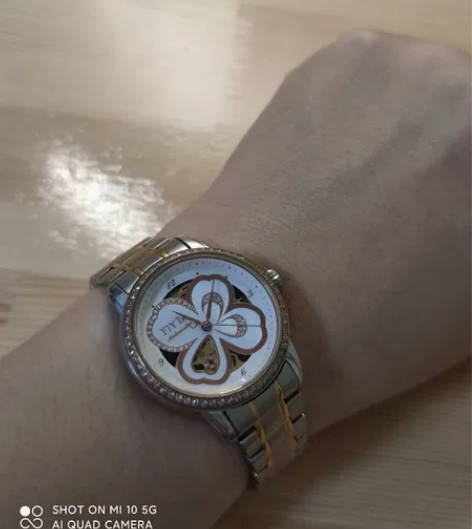 飞亚达四叶草机械女表 太喜欢这款手表买了两...