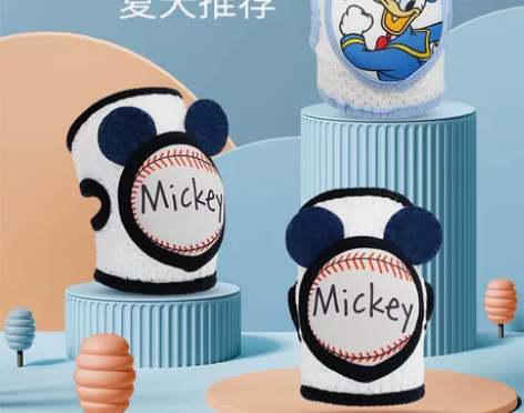 迪士尼婴儿宝宝爬行护膝夏季薄款保护膝盖护套...