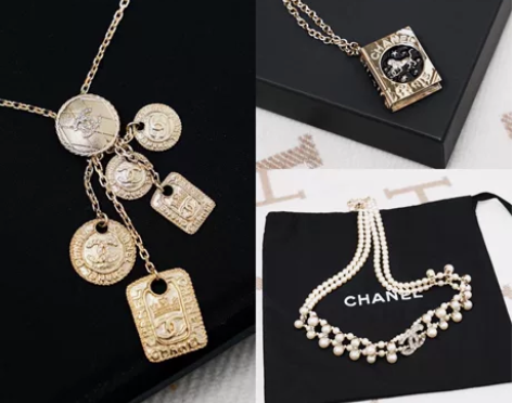 Chanel 金色徽章项链，全新有盒 68...