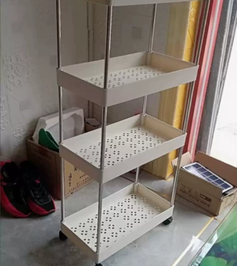 【全新】4层万向轮置物架19元全新包邮，数...