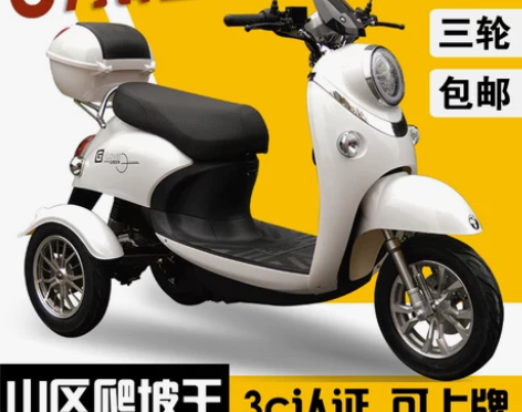 电动三轮车家用小型接送孩子电瓶车小龟王摩托...