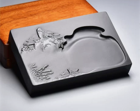 名师歙砚精品老坑砚台寒江独钓高档歙砚天然原...