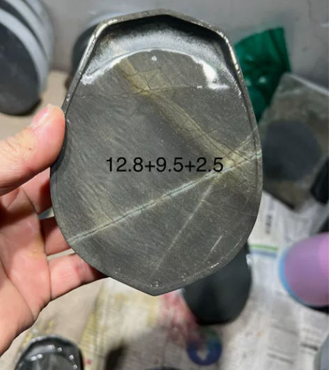 石出歙砚四大名坑之金星坑龟甲纹,龟甲两面通...