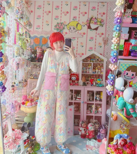 贾催催原创田园复古小碎花卡通补丁甜美连体绗...