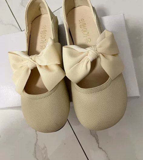 复古森系蝴蝶结平底单鞋35 森系平底单鞋 ...