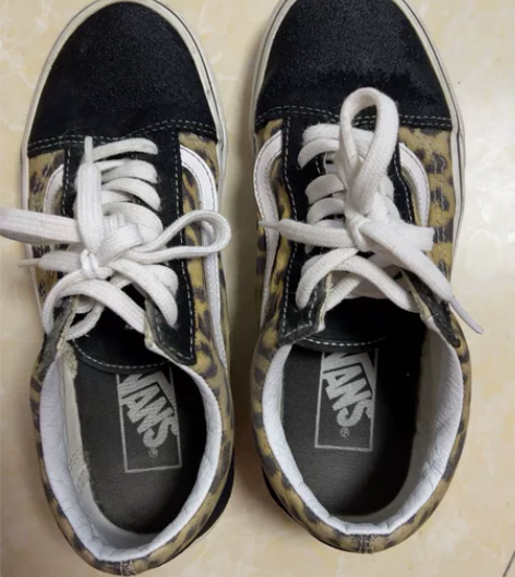 Vans豹纹休闲鞋，英国实体店购入，脚长2...