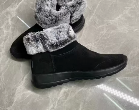 斯凯舒适女棉鞋冬季雪地靴加厚加绒保暖防滑百...