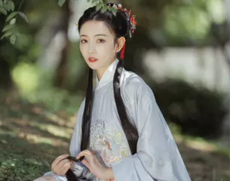 兰若庭 如约 圆领大襟 明制 汉服 暗纹 ...
