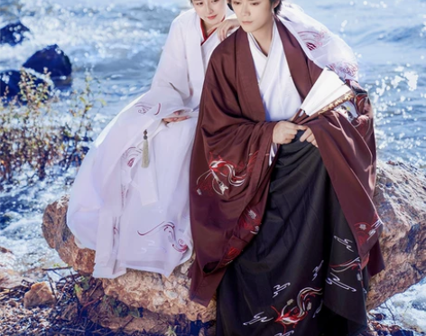 如梦霓裳汉服男装情侣装大袖衫大氅万象灵兮山...