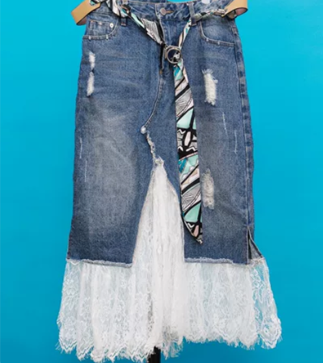 牛仔裙 100-120斤可穿 35块   ...