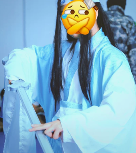 请看完再问 蓝湛cos服 80r 几乎全新...