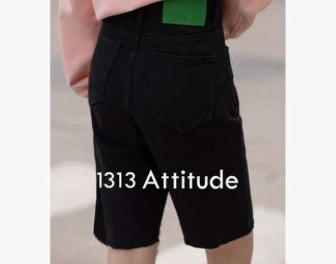 1313日系少年感高腰直筒黑色牛仔裤202...