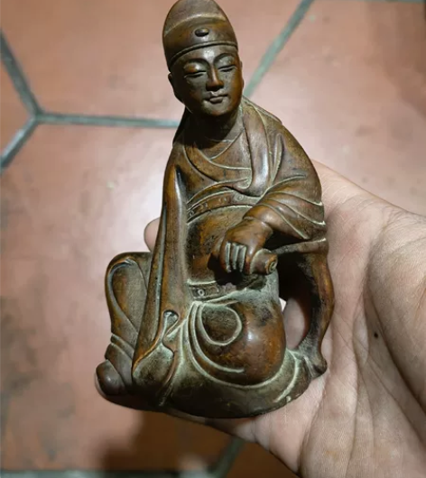 黄杨木文官，黄杨木文昌君坐像，黄杨木文昌帝...