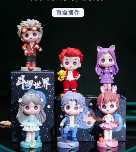 新斗罗大陆魂师对决盲盒手办唐三小舞宁荣荣桌...