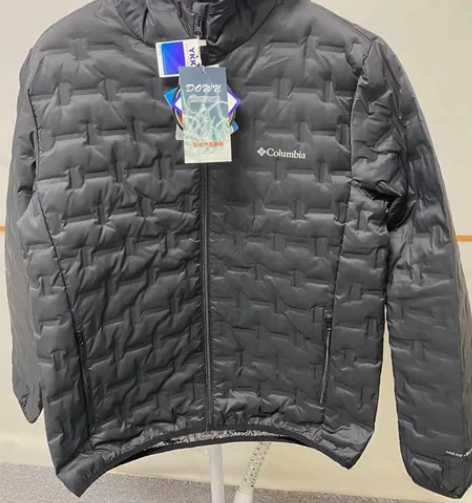 哥伦比亚休闲羽绒服男热能热压轻薄连帽外套。...