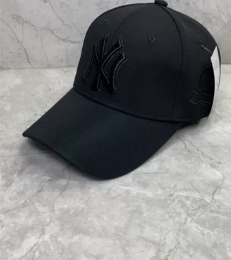 MLB★NY硬顶黑色刺绣棒球帽，刺绣棒球帽...