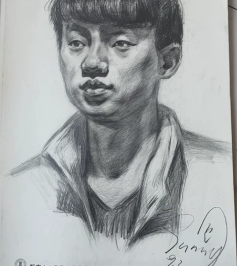 铅笔自画四开素描，两张包邮 感兴趣的话点“...