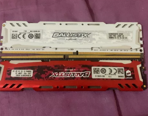 英睿达铂胜2666+2400 8G×2 可...