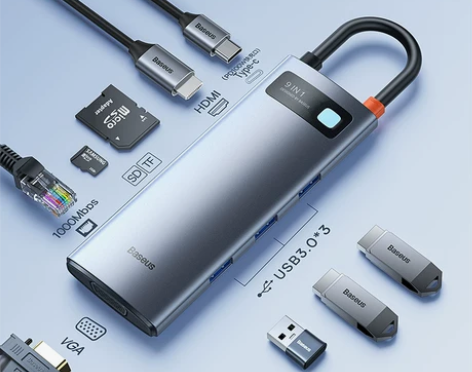 倍思Typec拓展坞usb扩展插头多口适用...