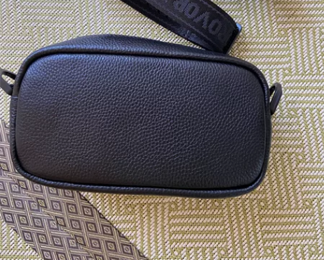 黑色时尚头层牛皮包包女新款百搭软皮质感in...