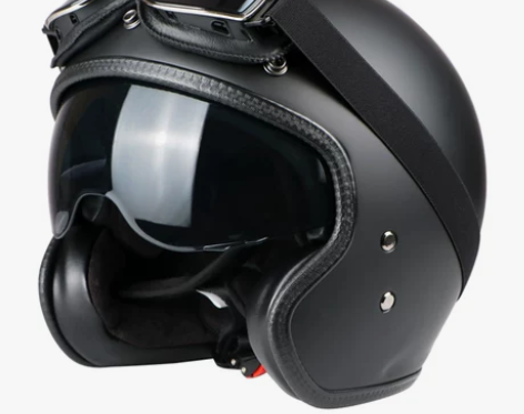 ?复古头盔摩托车男3c认证冬季哈雷半盔灰机...