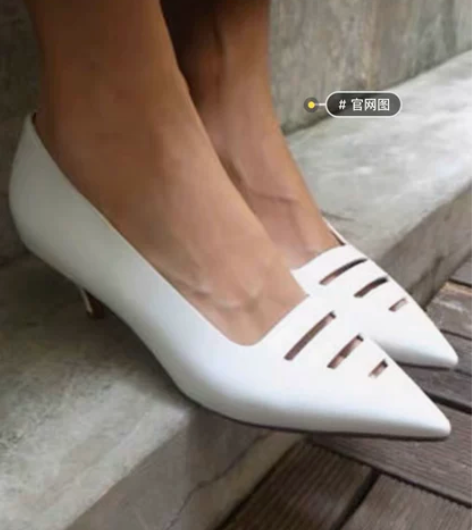 全新欧美大牌范 OL百搭尖头性感中跟单鞋舒...