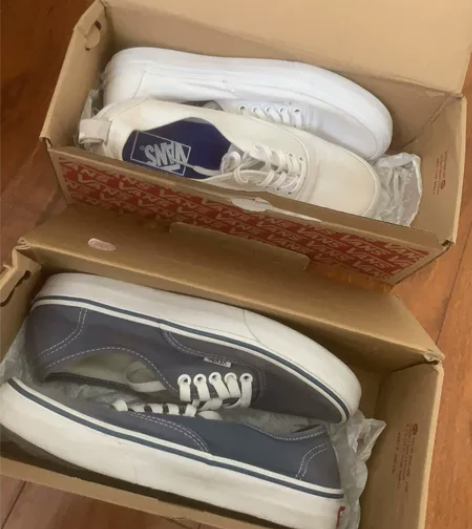 vans 出两双 蓝色有点掉色100出 白...