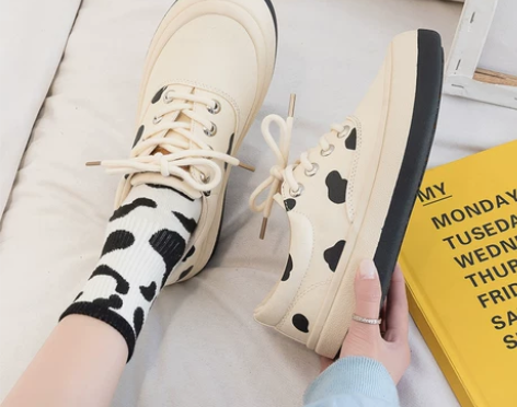 feiyue/飞跃奶牛帆布鞋女 经典馒头鞋...