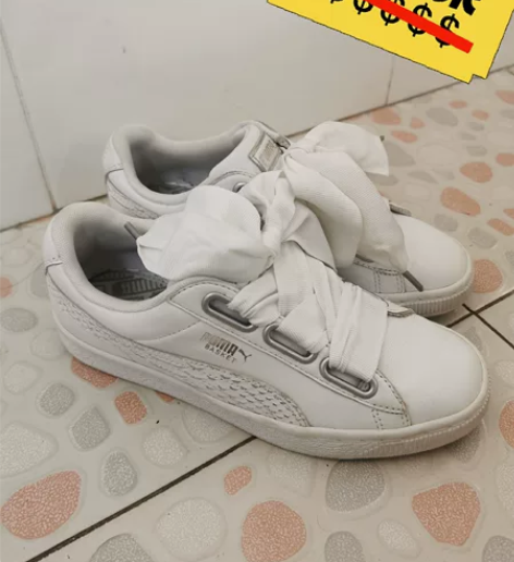 保真正品彪马板鞋百搭款,闲置出 本人没有脚...