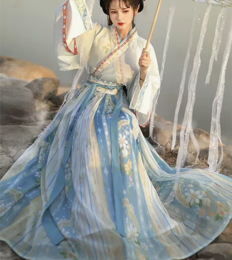 原创正品【暗香】魏晋制汉服女中国风交领齐腰...