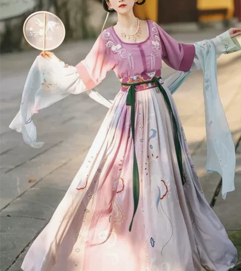 ?御篇【篱落】原创汉服女正品坦领三件套半臂...