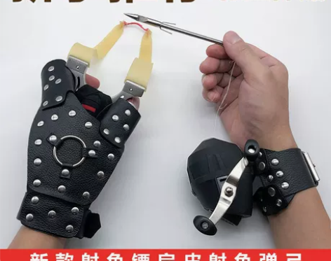 新款鱼镖发射器弹弓射鱼套装射鱼神器套餐扁皮...