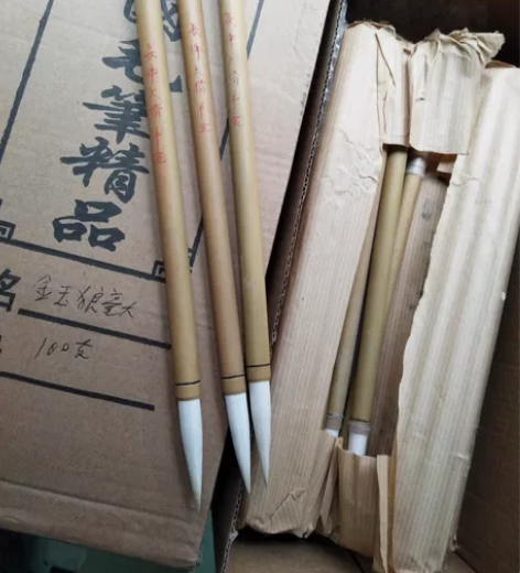 自家制毛笔库存，清仓，长峰大楷羊毫#老毛笔...