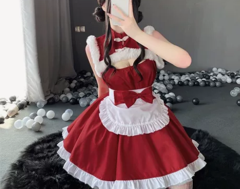 圣诞超萌女仆装cosplay万圣节制服卡通...