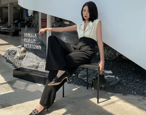 【5折清仓】三观 黑白撞色连体裤女夏高级感...