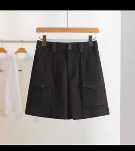 SMM含绵羊毛外穿短裤纯色女士休闲裤202...