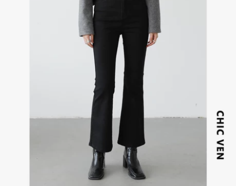 ?CHICVEN「情绪疗愈」复古修身喇叭牛...