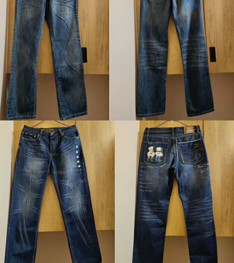 （二手转让）男潮牛仔裤，直筒韩版中厚款，蓝...