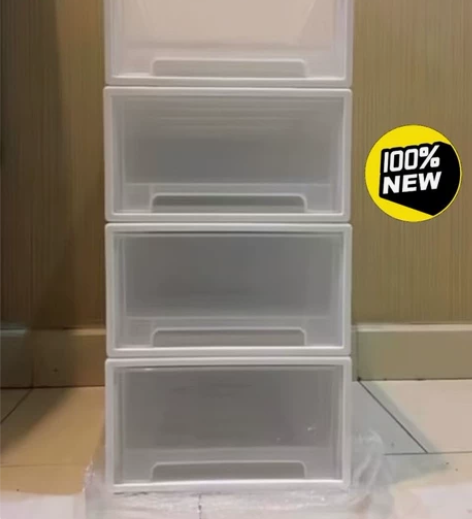 仓库清仓现只需要8.9全新抽屉式收纳箱透明...