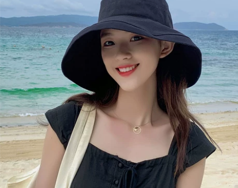 日系渔夫帽遮阳帽女遮脸防晒百搭防紫外线大帽...