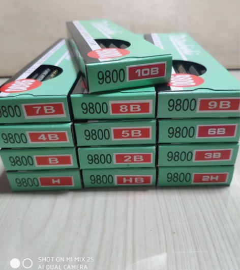 三菱铅笔9800全部型号2b4b6b8b，...