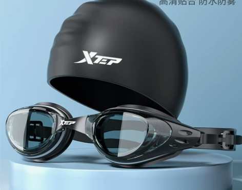 特步泳镜防水防雾高清近视度数男女专业潜水眼...