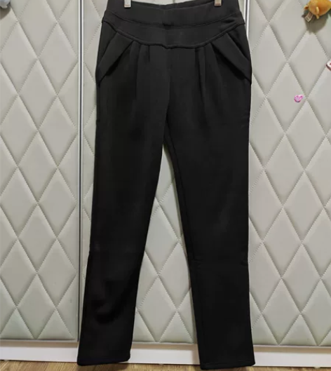 加绒小脚裤哈伦裤L码65-73腰围秋冬保暖...