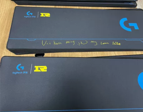 罗技鼠标垫大号RNG签名鼠标垫加厚加大锁边...