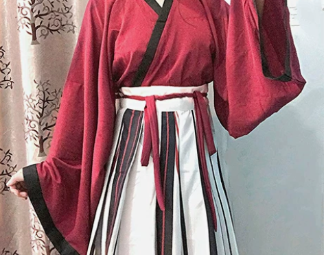 汉服男女同款魏晋风交领齐腰裙,98买的,表...