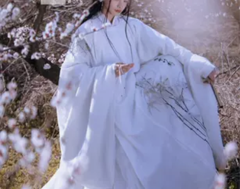 司南阁原创【无缘】汉服男女款明制白色圆领 ...