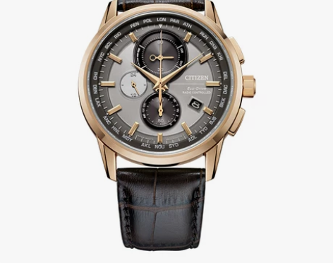 西铁城手表万年历光动能多局电波皮带男表AT...