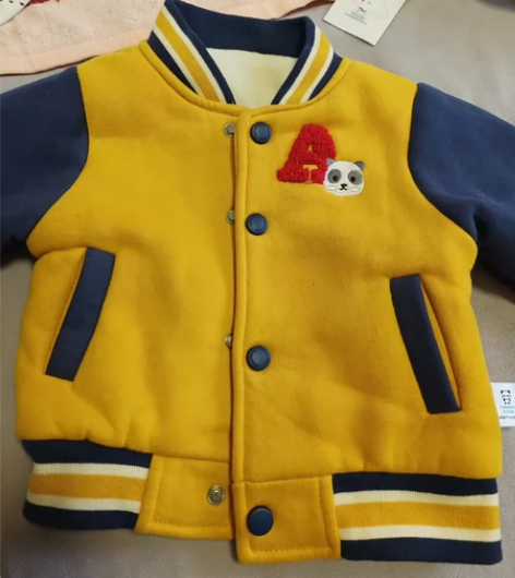 加绒加厚棒球棉服一件，全新，一次没穿过，买...